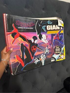 Spiderman Giant Coloring & Activity Pad - Black, Red, Pink, Yellow, Blue